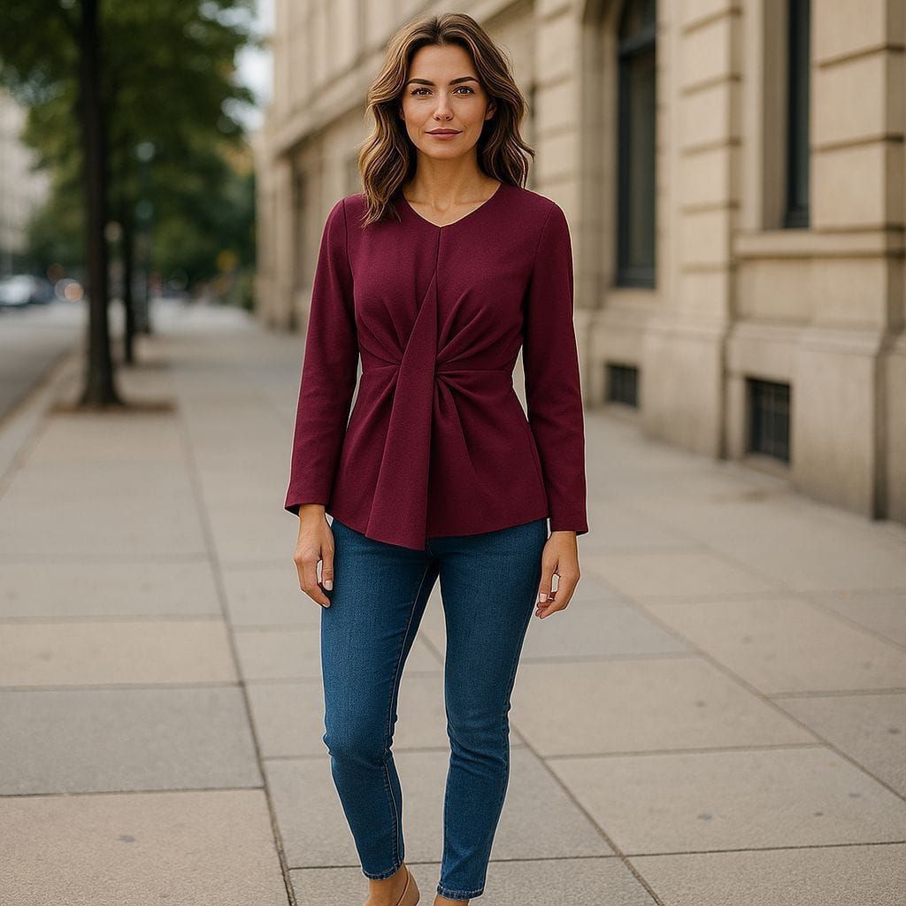 Sevrel Burgundy Blouse