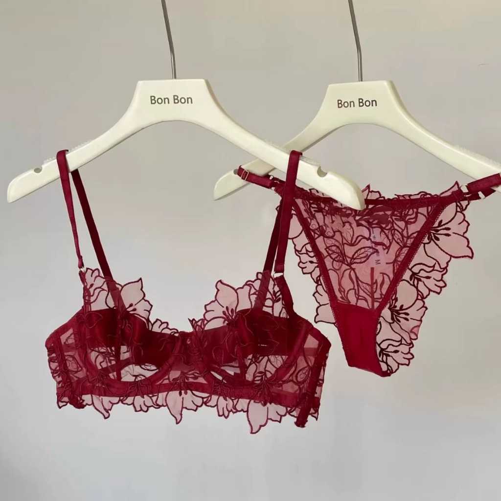 BEVERLY JEAN - Marie Set Setelan Bra Kawat + CD Seksi Cewe Pakaian Dalam Lengkap Renda