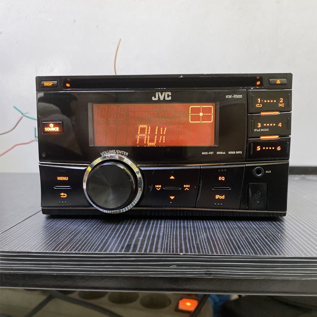 Head Unit Doble Din JVC KW-R500H4 Bisa Ganti Warna pada layar
