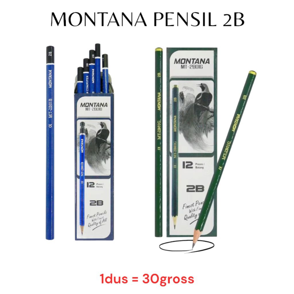 

montana pensil 2B biru&hijau