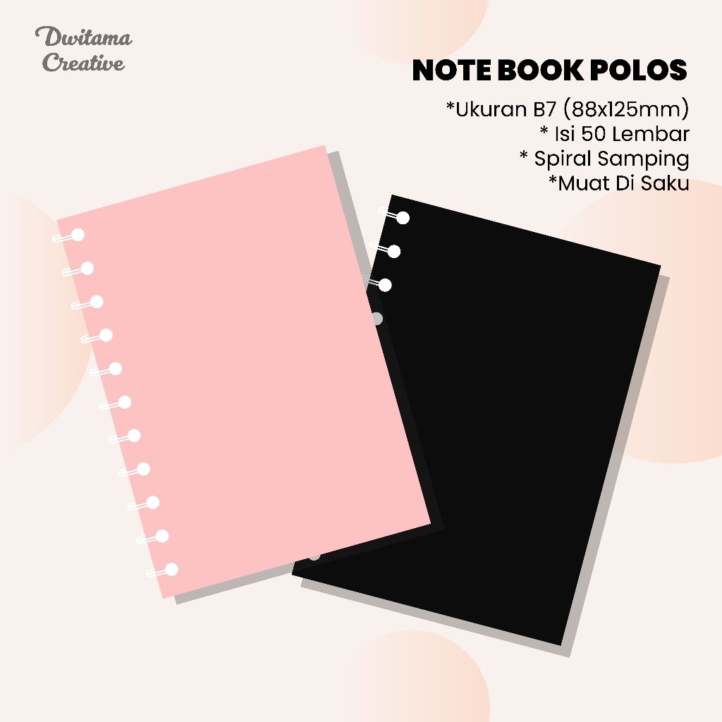 

Buku Saku Polos Isi 50 Lembar - Spiral Samping
