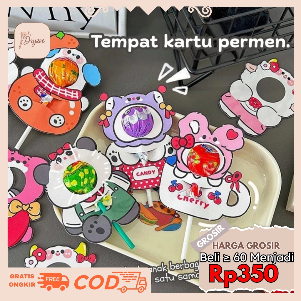 

Kertas Ucapan Greeting Card Sampul Permen Lollipop ST23