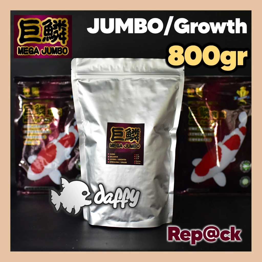 Mega Jumbo - JUMBO / GROWTH 800 gram pelet pakan koi mega jumbo koi food