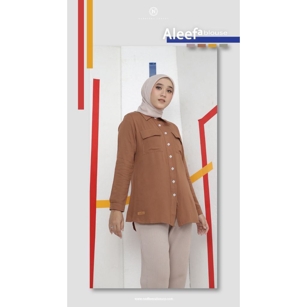 [COD]✅ ALEEFA BLOUSE ‼️by NADHEERA LUXURY NEW || BLOUSE ELEGAN|| ALMIRA GALLERY✅