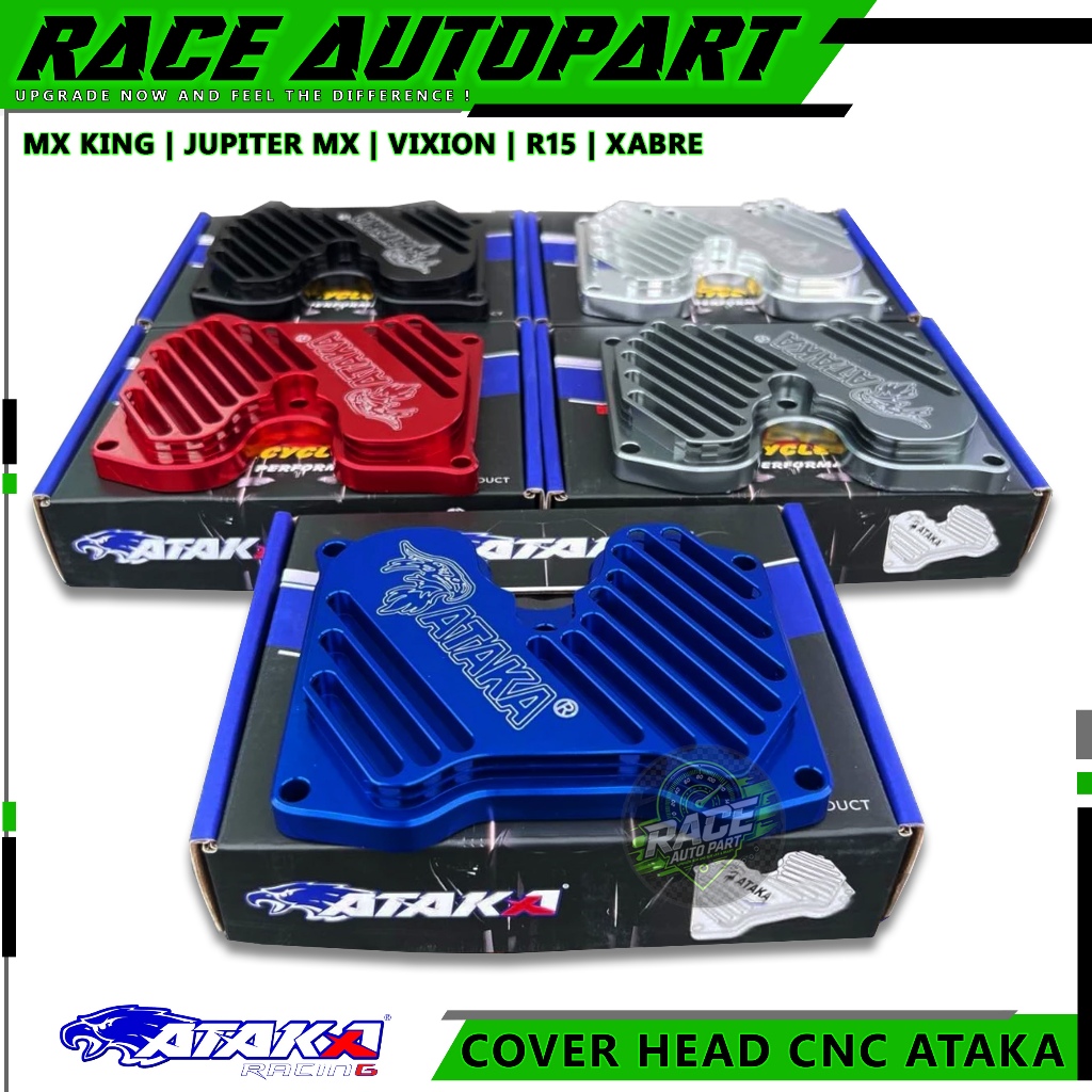 ATAKA RACING Cover Head CNC Tutup head Cover Mx King Jupiter Mx Vixion R15 Xabre