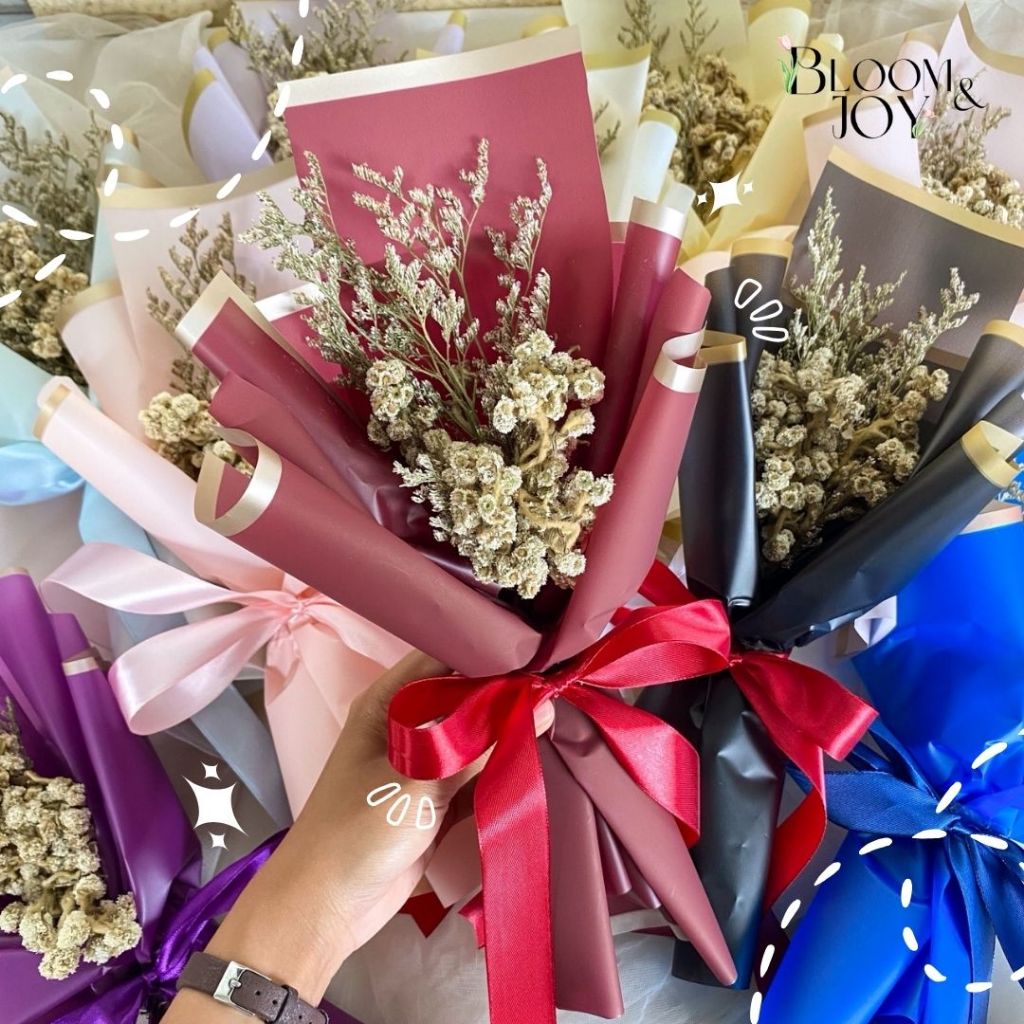 Mini buket bunga edelweis buket bunga kering / edelweis bouquet / bucket Mini bouquet | buket bunga 