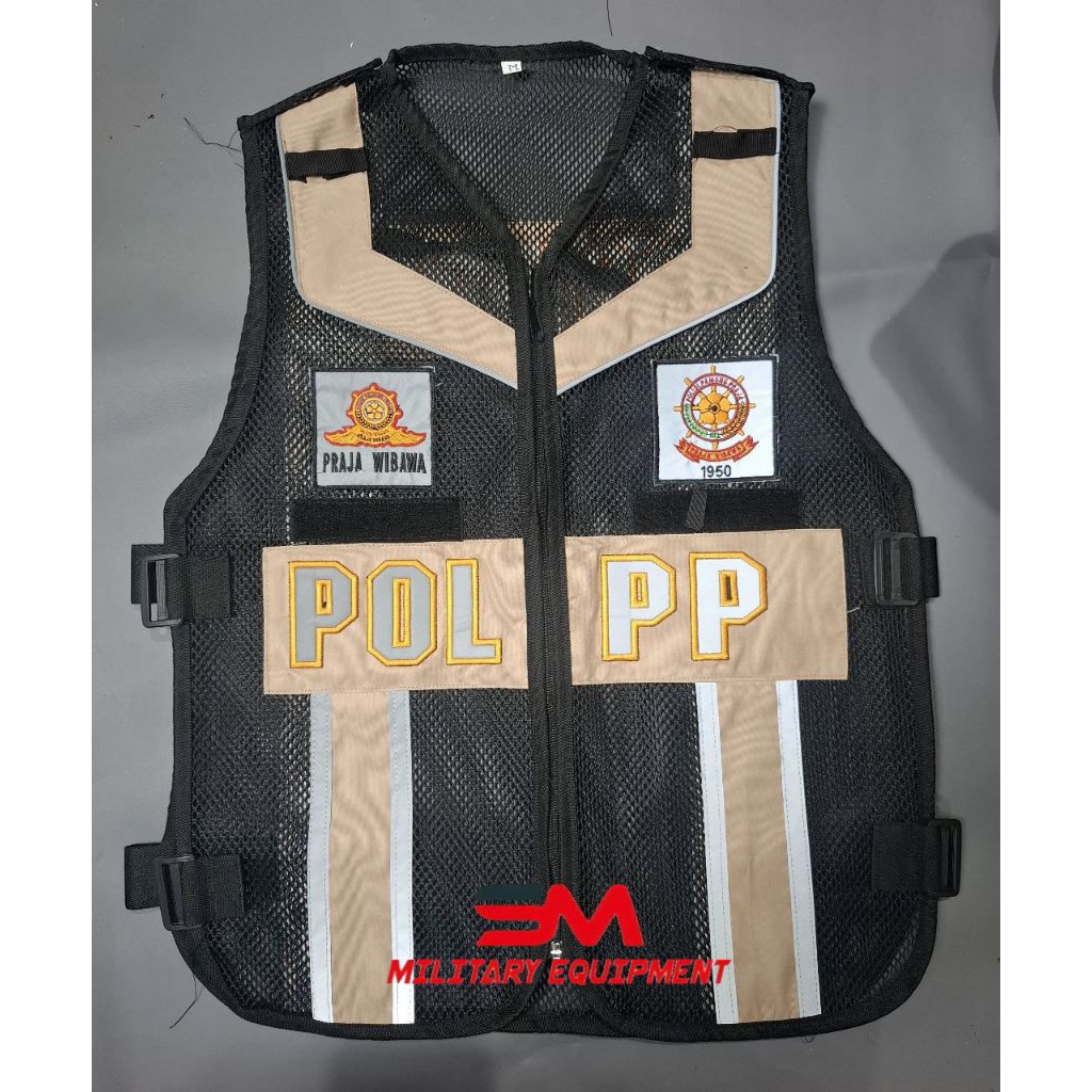 rompi pol pp terbaru / rompi jaring pol pp / rompi jaring terbaru