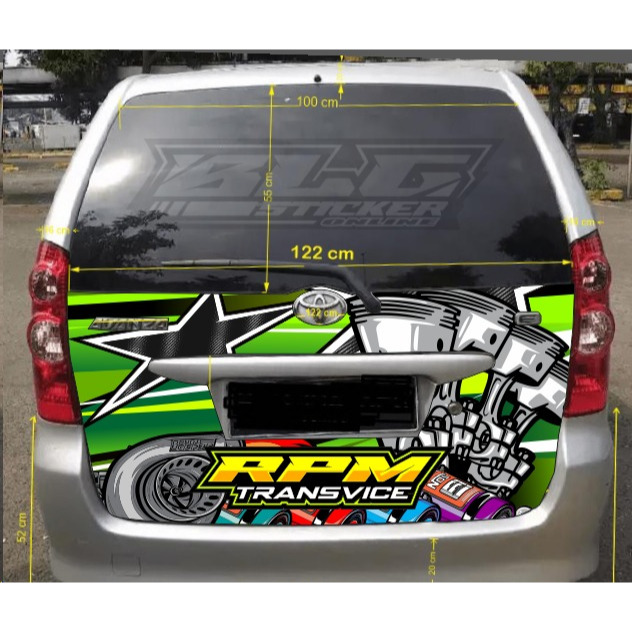 DECAL STIKER PINTU BELAKANG MOBIL XENIA LAMA VARIASI CUSTOM