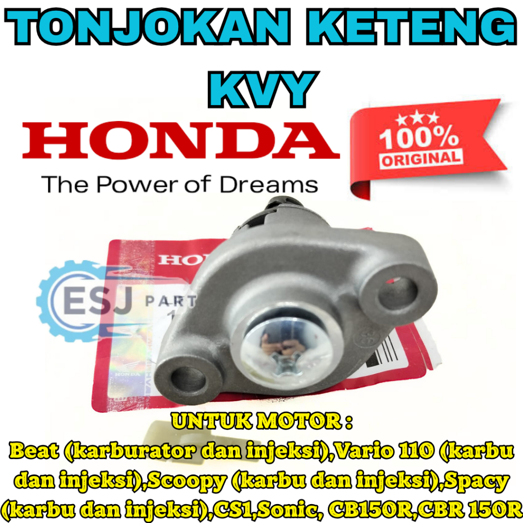 TONJOKAN KETENG SETELAN TENSIONER KODE KVY HONDA ORI Beat karbu,Scoopy karbu,Spacy karbu ORI 100%  .