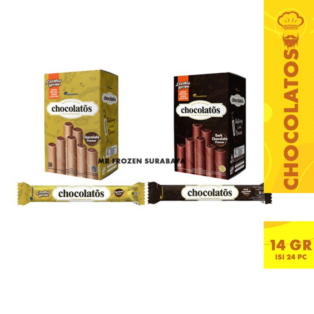 

Chocolatos Classic Dark Choco Vanilla Cheese Wafer Roll - Netto 24 bks x 14gr