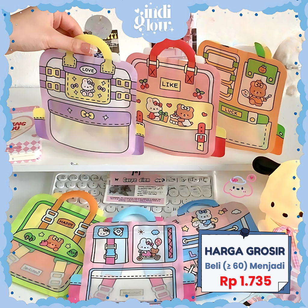 

IG Kantong Plastik Zipper Bag Aksesoris & Souvenir Zipper Lock Aesthetic Lucu Plastik Tahan Air ST08