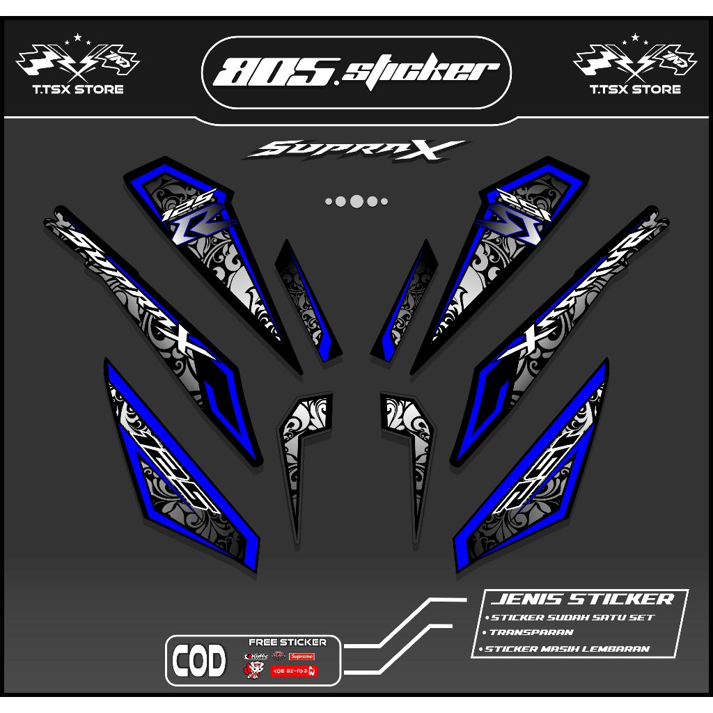 STRIPING STIKER SUPRA X 125/STIKER VARIASI SUPRA X LAMA/STRIPING VARIASI MOTOR SUPRA X 125