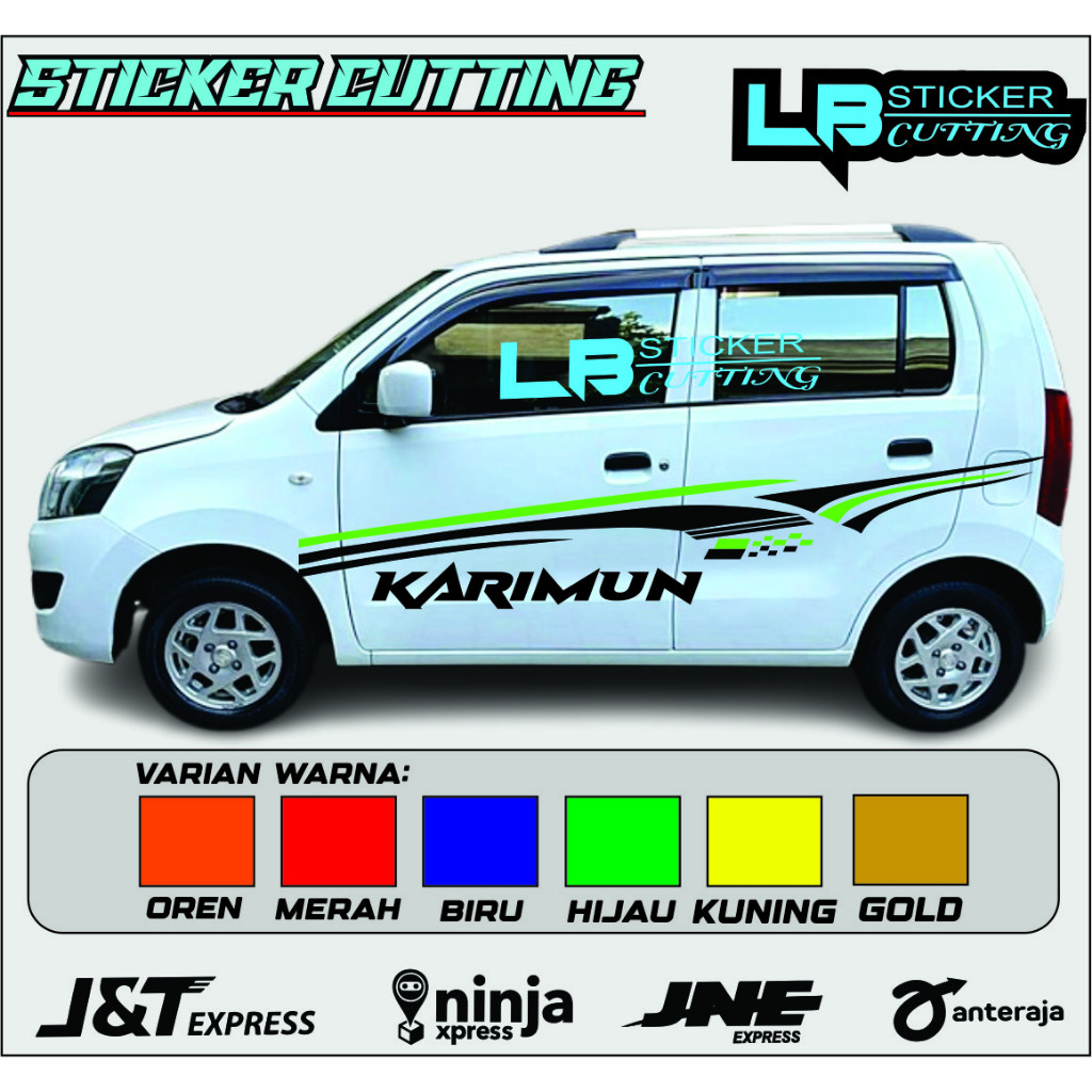 STICKER SUZUKI KARIMUN KOTAK DX GX motif KANJI SLASH [K.1] STIKER MOBIL KARIMUN DX GX