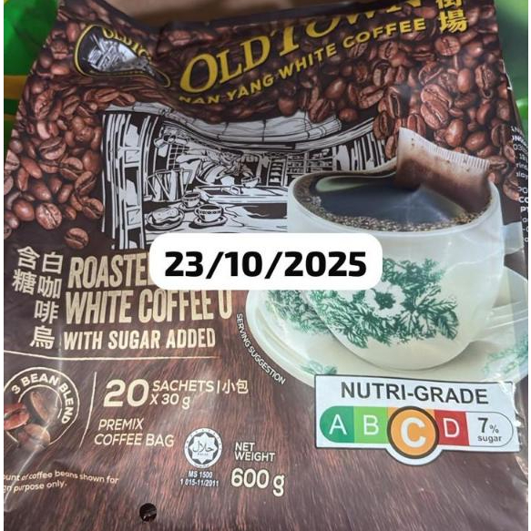

Old town Nan Yang Roasted White Coffee O with Sugar Malaysia - Kopi Malaysia (20 Sachet)