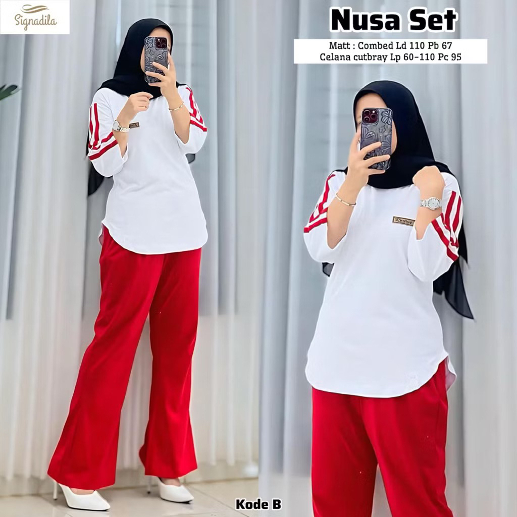 Seyelan Merdeka Ld 110 120 Set Tunik 17An Bju Senam Kaos Agustusan Cewek 1Set Stelan Merput Terlaris