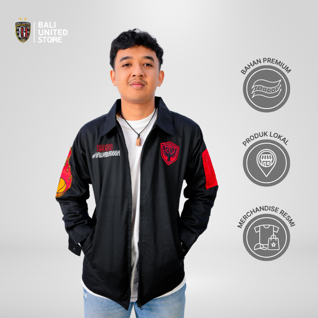 INDONESIA BASKETBALL WORK JACKET - JAKET TEBAL MOTOR KEREN SPORTY