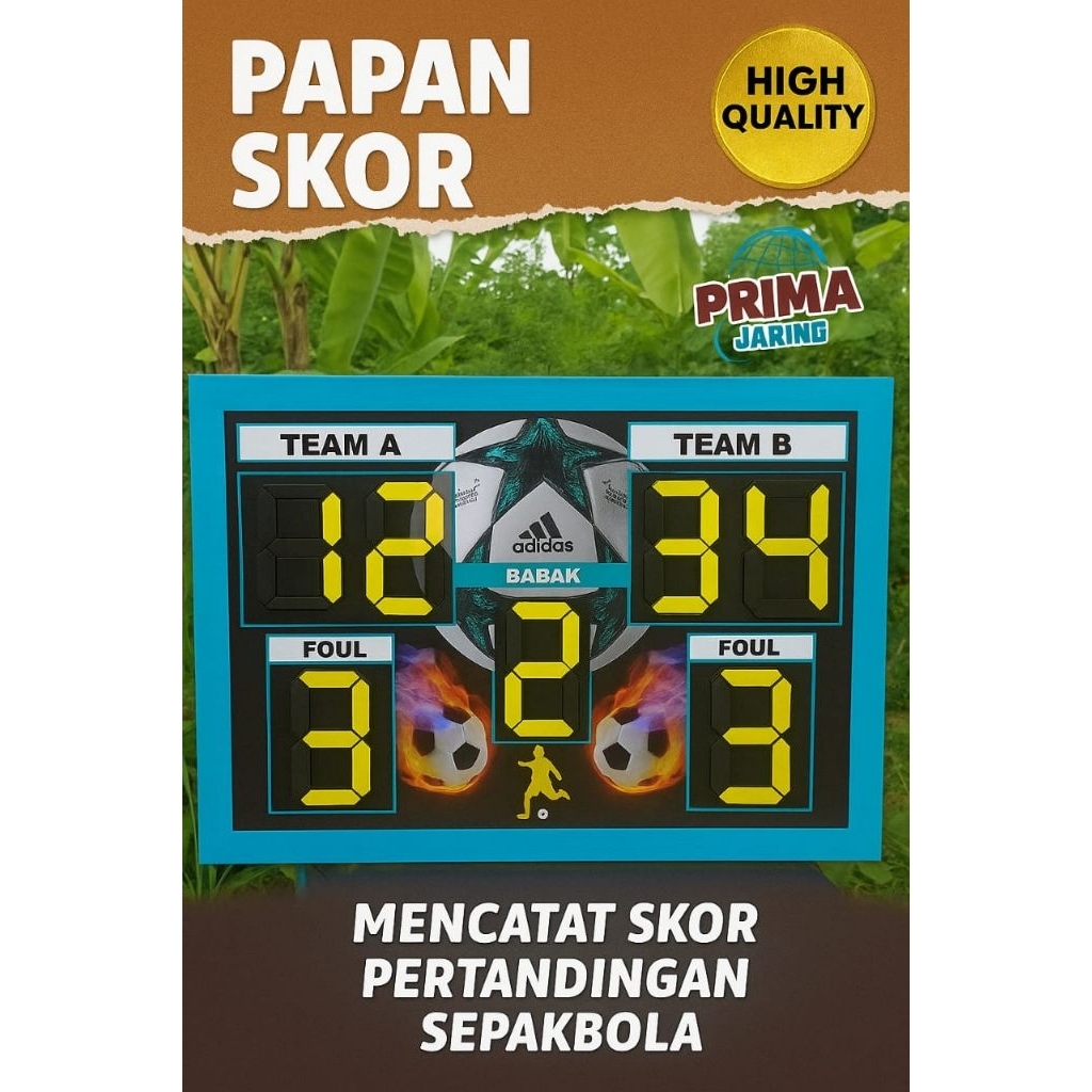 Custom papan Score Sepak Bola, Futsal, Basket, volly