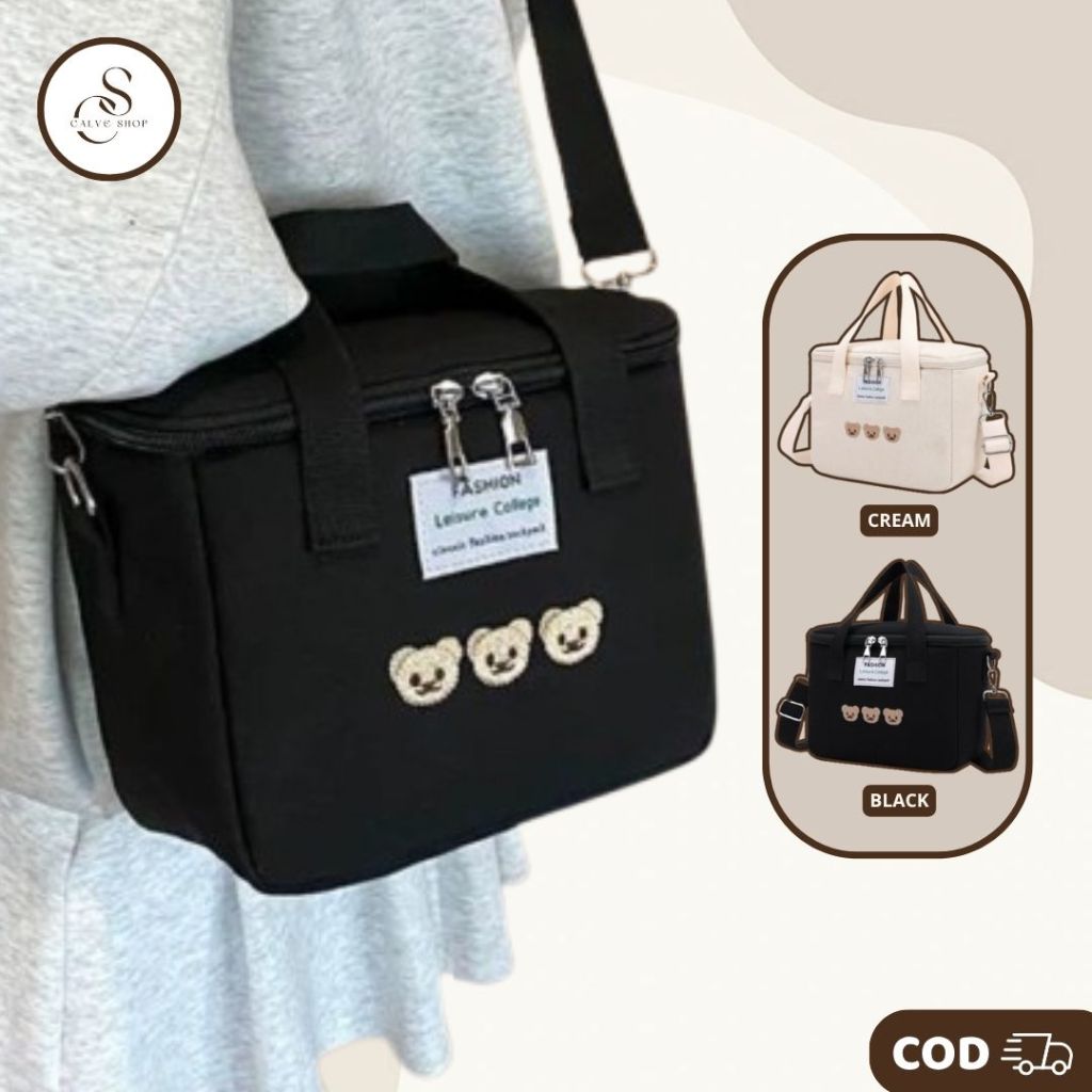 TAS SUSU BAYI RANTANG MAKANAN TAS PERLENGKAPAN BAYI COOLER BAG ASI BERUANG