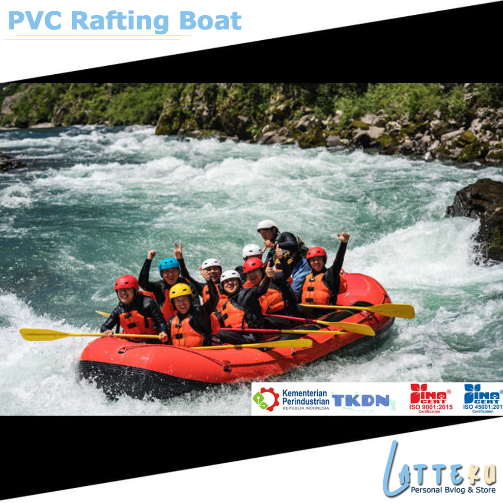 Perahu Karet Rafting Arung Jeram PVC Ocean Kapasitas 4 6 8 orang Perahu Rafting Boat Ber TKDN