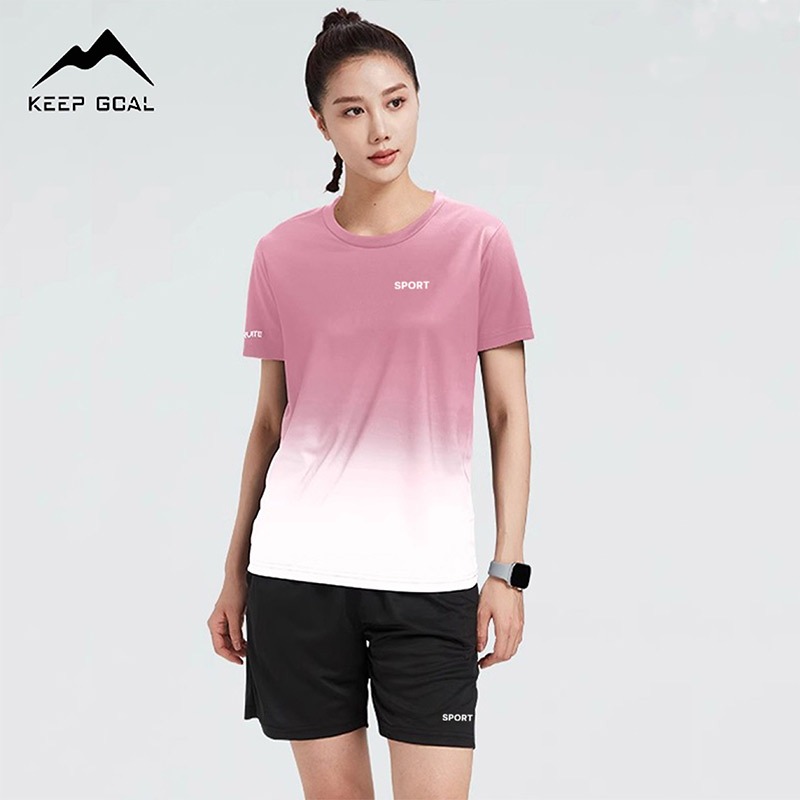 KEEP GOAL baju lari wanita jersey gym running sport 1set