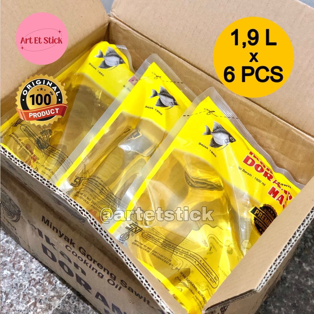 

Minyak Goreng Ikan Dorang Mas 1900 ML / 1.9 L - 1 Dus Isi 6 Pouch