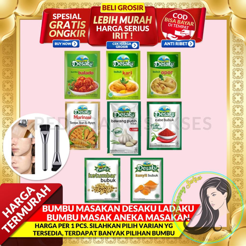 [PEDAGANG MURAH] ECER BUMBU MASAKAN DESAKU BUMBU MASAK ANEKA MASAKAN Desaku Bumbu Bubuk Kunyit