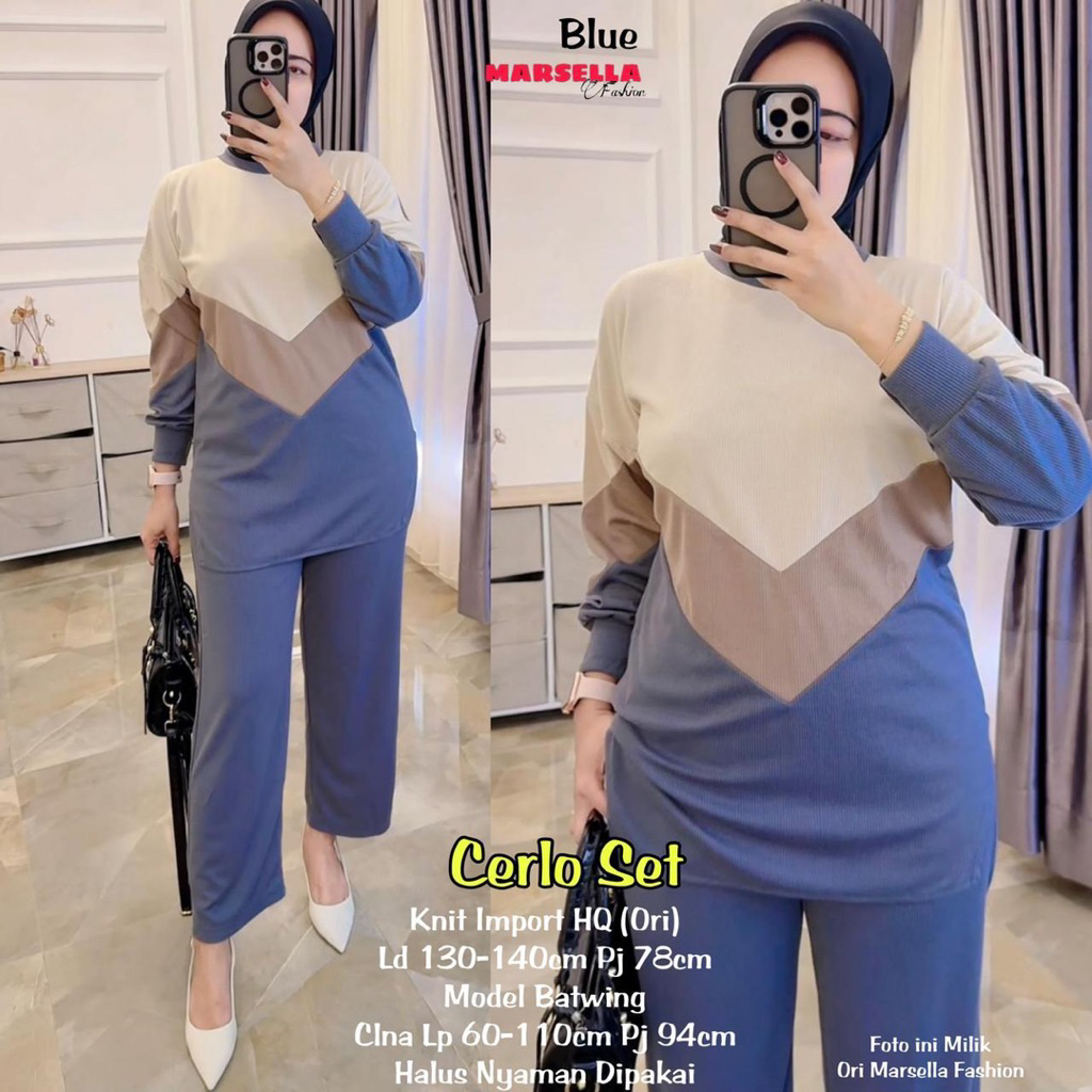 Cerlo Set Knit Import Model Batwing
