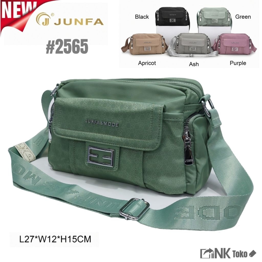 Junfa 2565 Tas Selempang Wanita Terlaris Junfa Belt Soft Nilon...