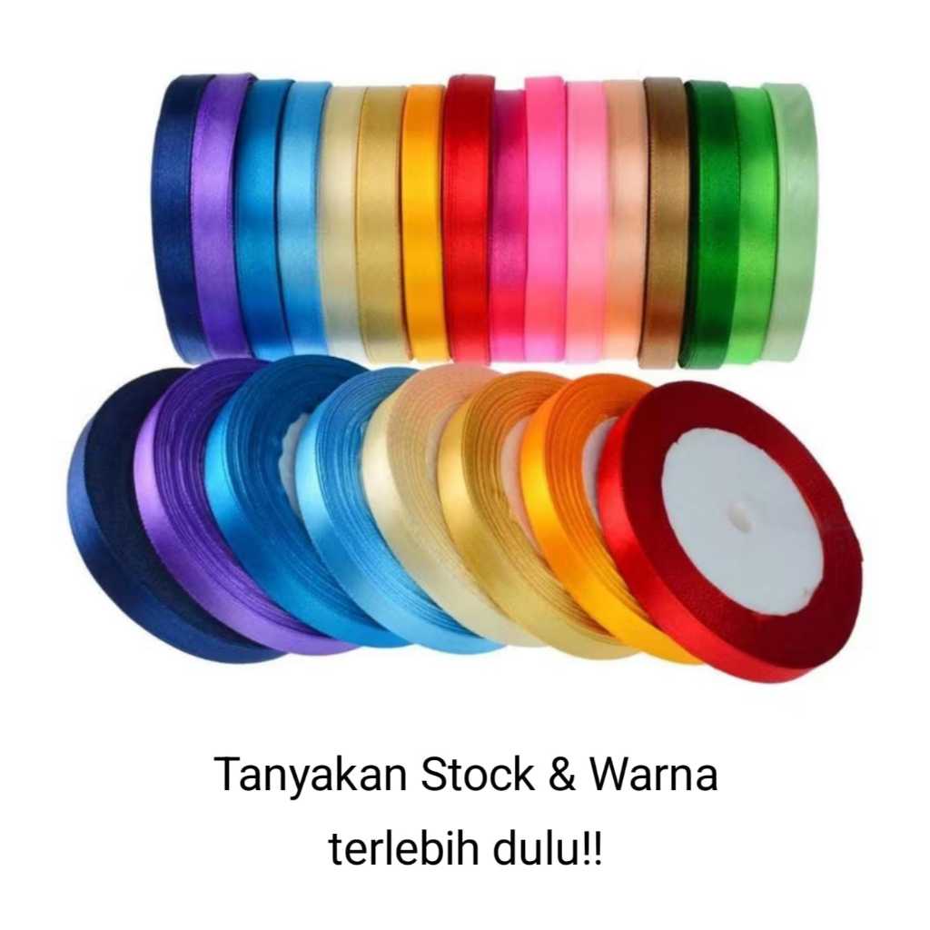 

PITA SATIN 1/2 INCH (1,2 CM) /BAHAN KERAJINAN TANGAN/DIY
