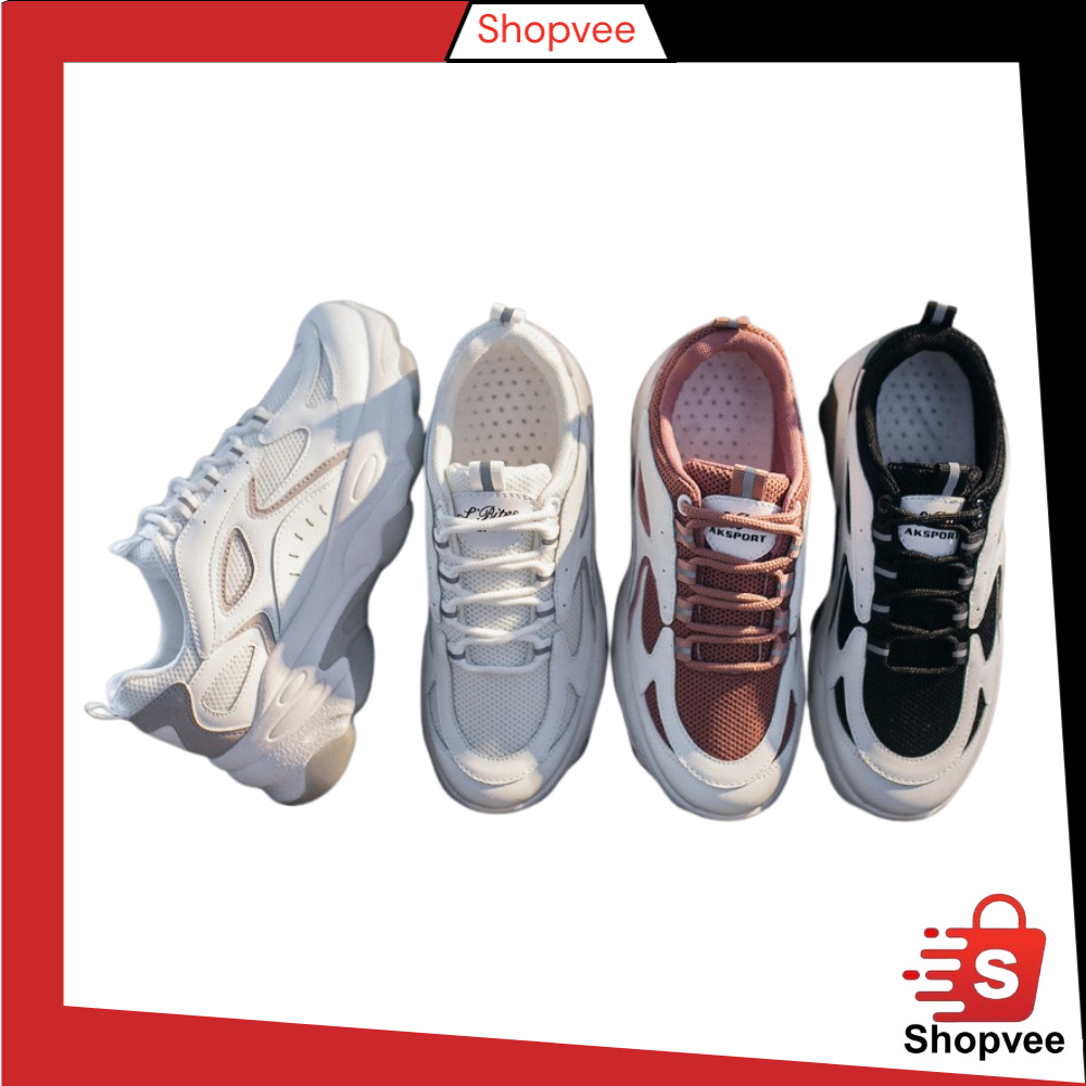 Shopvee SHS027 Sepatu Sneakers Olahraga Ootd Wanita Ulzzang Korea Style Woman Sport Fashion Shoes