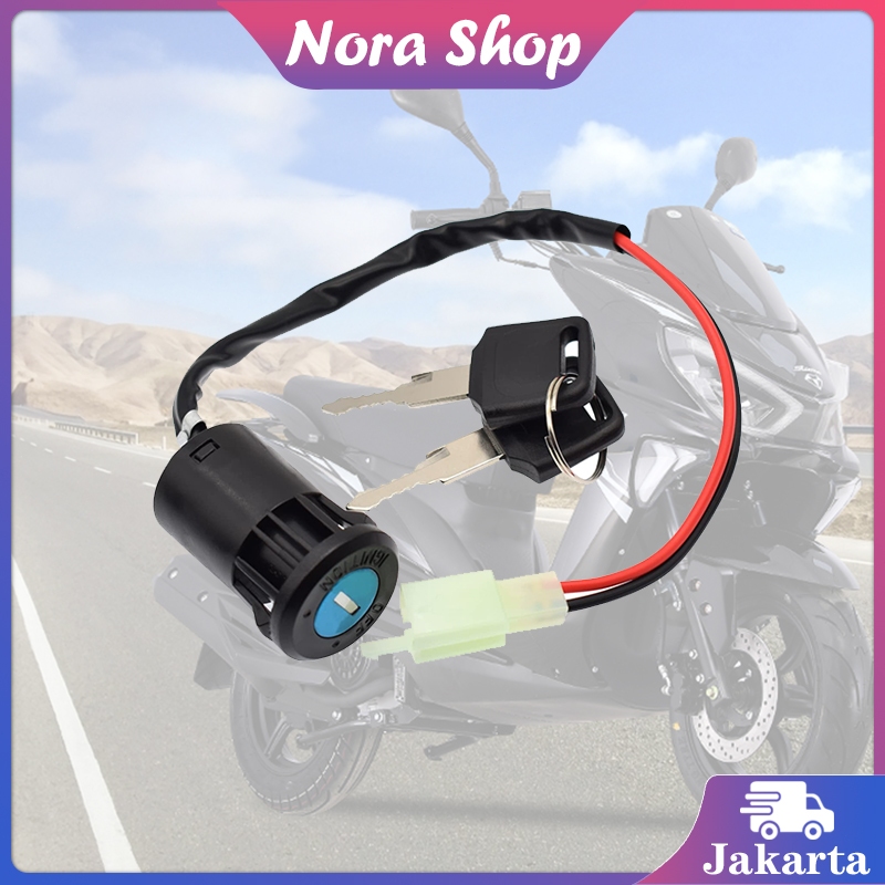 Universal Kunci Kontak 2 Kabel Sepeda / Motor Listrik ATV50cc 125cc On Off 2pin Sparepart