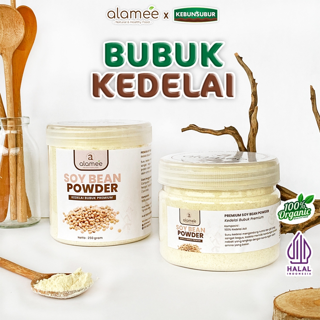 ALAMEE Soy Milk Bean Powder Bubuk Susu Kacang Kedelai Murni Tinggi Protein Tanpa Gula kebunsurbur