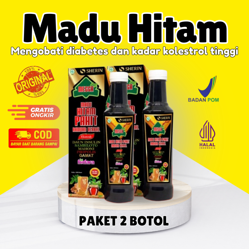 

Mecca Madu Hitam Insulin untuk Menurunkan Gula Darah Diabetes 2 botol 500 Gr
