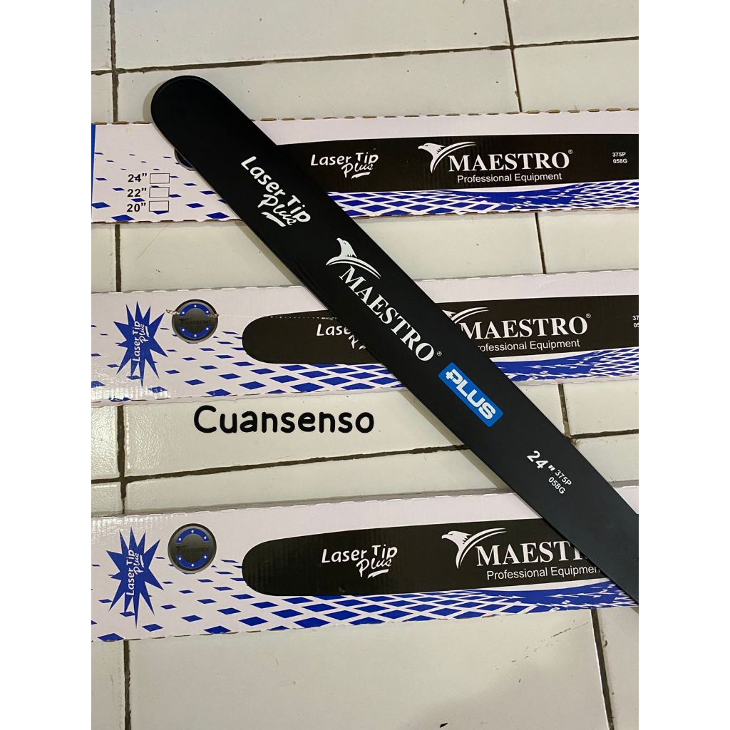 GUIDE BAR CHAINSAW BAR TEBAL CHAINSAW SENSO  MERK MAESTRO BAR 24 40 MATA INCH MAESTRO ORIGINAN TAJAM