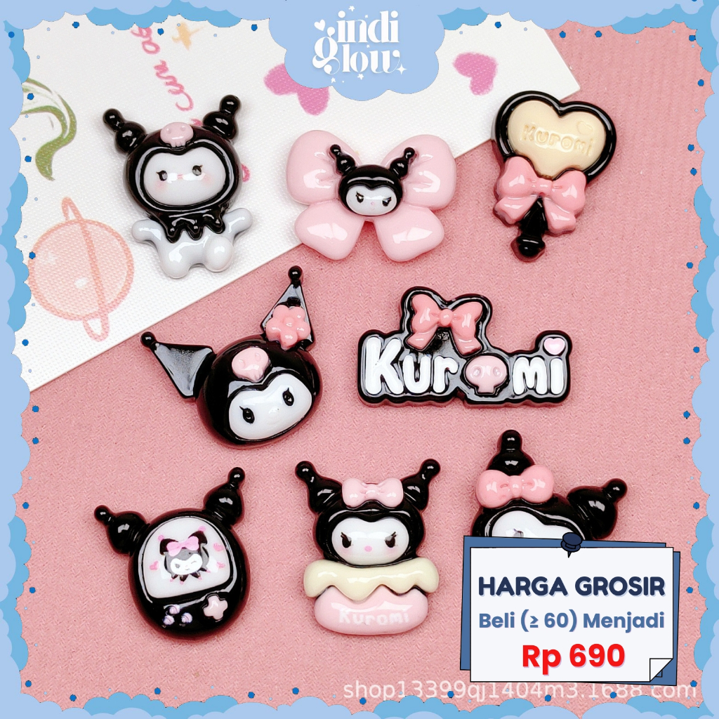 

IG Stiker 3D Clay Per Pcs Stiker Clay Aksesoris Dekorasi Case Tumbler Karakter Kuromi Resin DIY