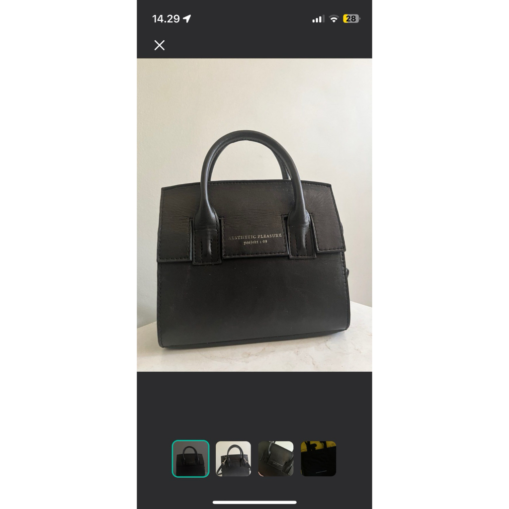 aesthetic pleasure micro black bag