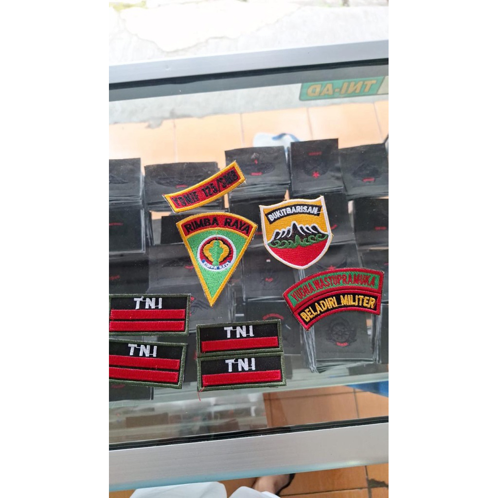 Logo PDH TNI Atribut Lengkap Custom Nilon