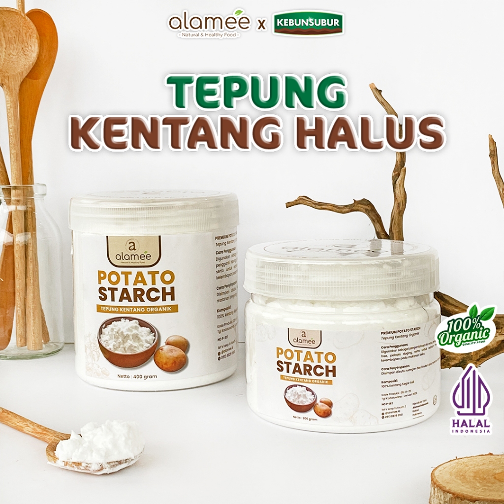 

ALAMEE Tepung Kentang Halus Potato Starch Tepung Kue Mashed Long Potato Powder kebunsurbur