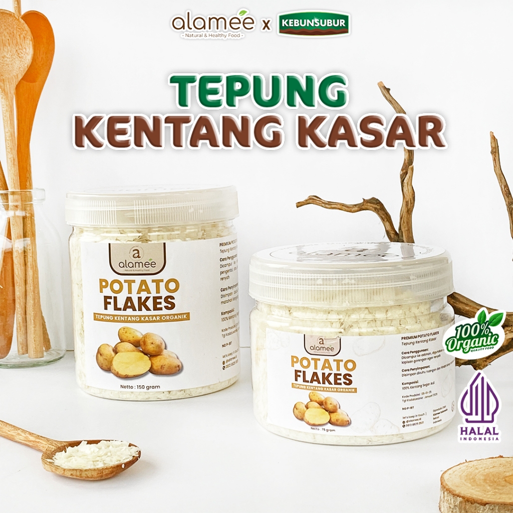 

ALAMEE Tepung Kentang Serpih Potato Flakes Premium Tepung Kentang Kasar kebunsubur
