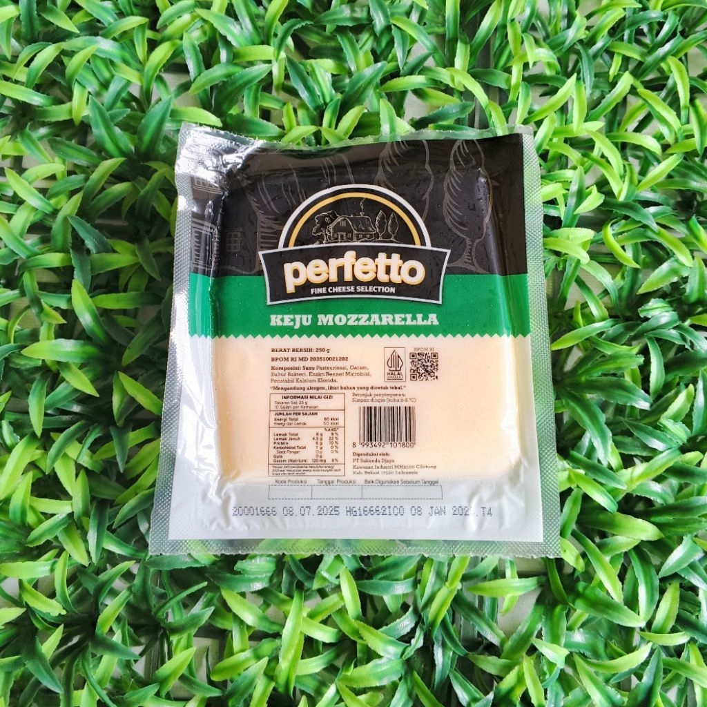 

Perfetto Mozarella Cheese (Keju Mozarella) - Berat 250 Gr