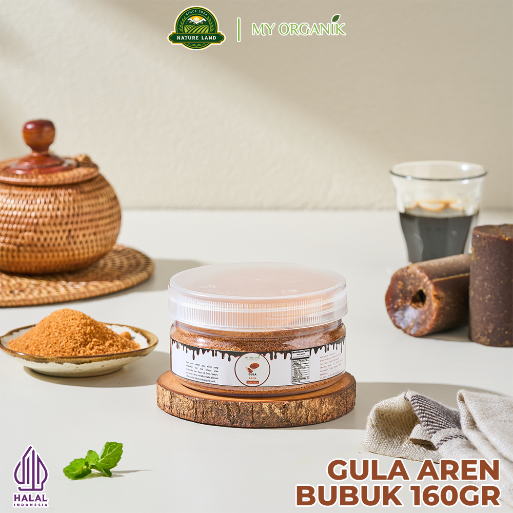 

My Organik Gula Aren Bubuk 160gr Palm Sugar Powder Gula Aren Bubuk Murni Asli Organik