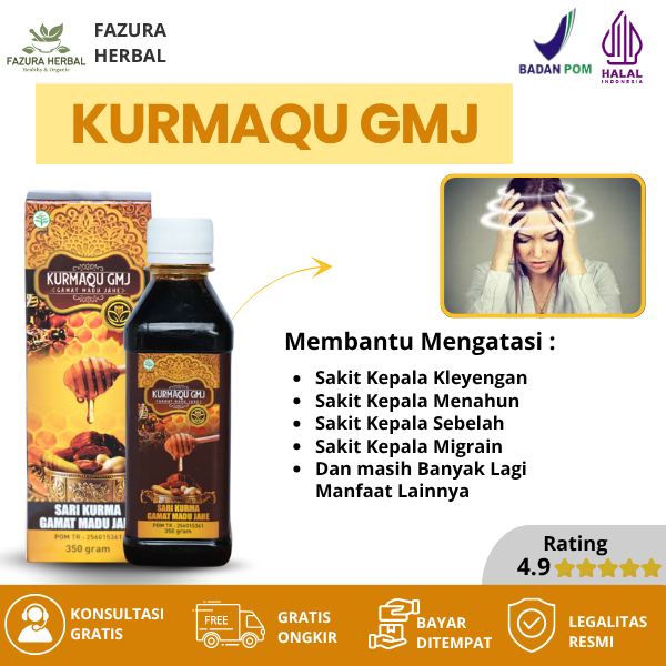 Kurmaqu GMJ Obat Sakit Kepala Kleyengan, Sakit Kepala Menahun, Sakit Kepala Sebelah, Kepala Migrain