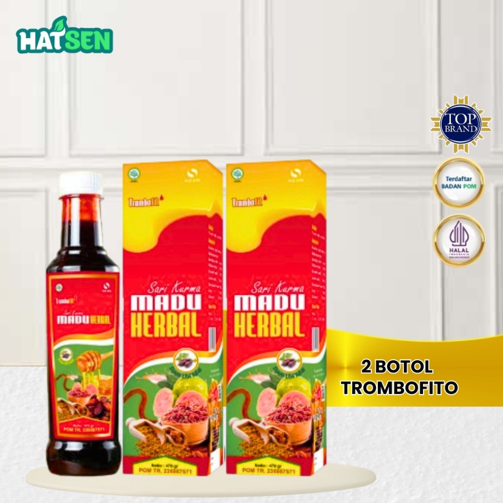 

Trombofito 2 Botol - Sherin Madu Angkak Sari Kurma 470 gram