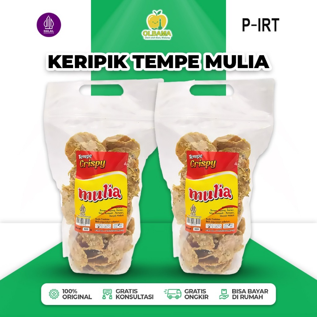 

Keripik Tempe Mulia 250gr Oleh Oleh Khas Batu Malang | Kripik Original Asli Gurih Renyah Kriuk