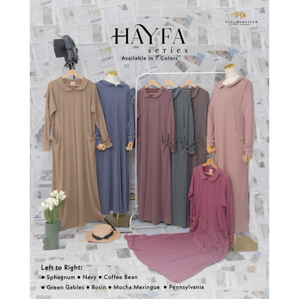 Gamis Abaya khimar Hayfa series by Alfi Huraiyah