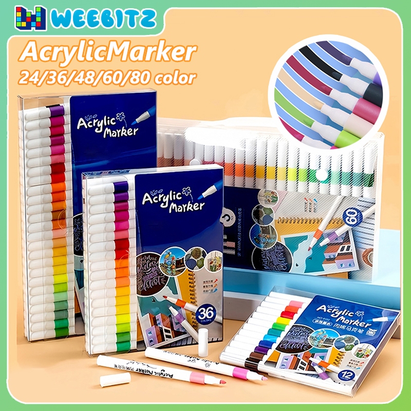 

Weebitz Spidol Acrylic Painter Acrylic Marker Set Spidol Akrilik DIY Painting Spidol Pastel Pulpen