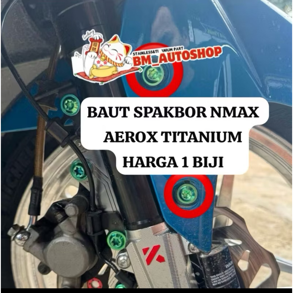 (TITANIUM)BAUT SPAKBOR TITANIUM NMAX AEROX