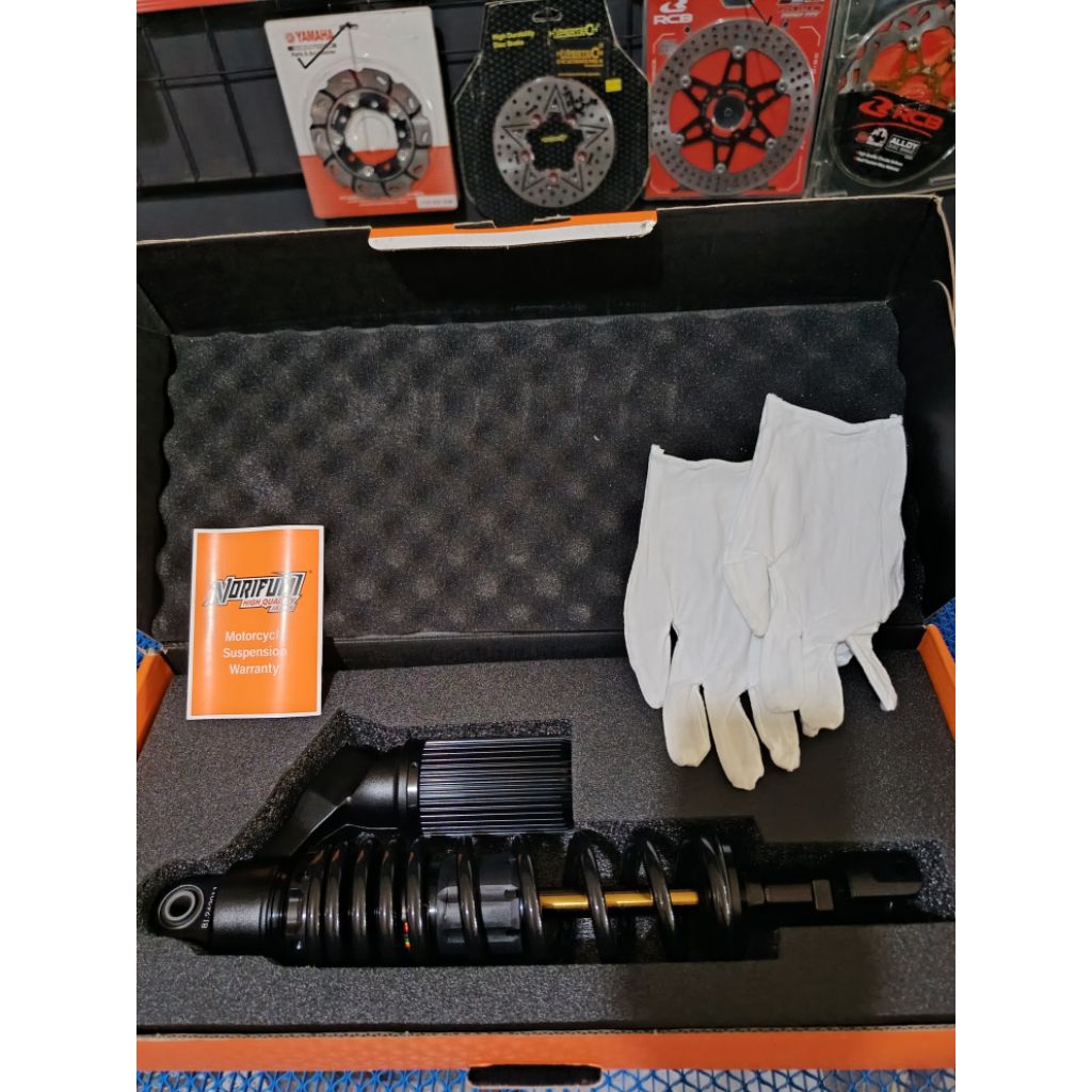 SHOCK BELAKANG VARIO 160 340MM VARIO 125/150 330MM XMAX 330MM ADV 400MM SHOCK ABSORBER NORIFUMI BLAC