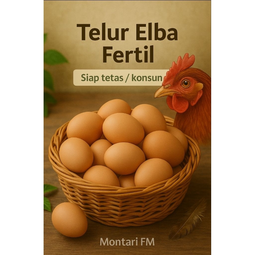 Telur Ayam Elba Fertil (petelur arab)