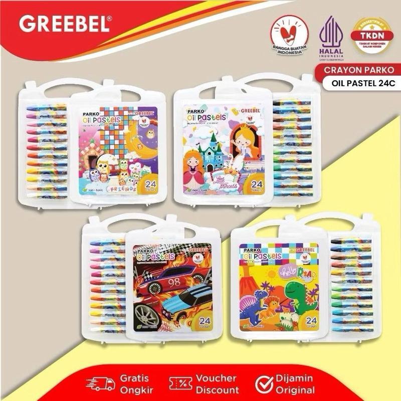 

PARKO Crayon 24 Warna / Oil Pastel 24 Warna / Krayon 24 Warna By GREEBEL